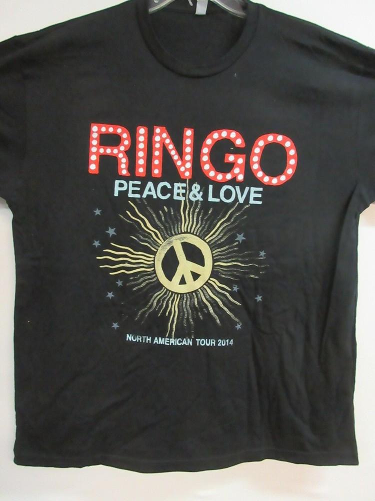 RINGO STARR OFFICIAL MERCH LOVE 2014 TOUR BAND CONCERT MUSIC LARGE Unisex T-Shirt XXXXL