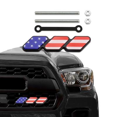 TRD Grille Decoration Badge Tri-Color Upgrade Emblem Grille Insert Trim Tri-Color Grille Badge Emblem