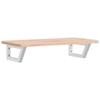 VidaXL Wall-mounted Vanity Shelf Steel and Solid Oak Wood, Floating Vanity Shelf, Vanity Shelf To Place 3302330