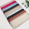 DIY Handcraft Bag PU Leather Bottom Pad 28*10cm Rectangular Handmade Base for Knitted Bag Making Accessories