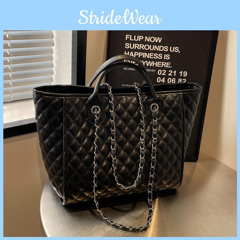 Pu Tote Bag For Women Large Capacity Stylish City Casual Handheld With Zipper Closure