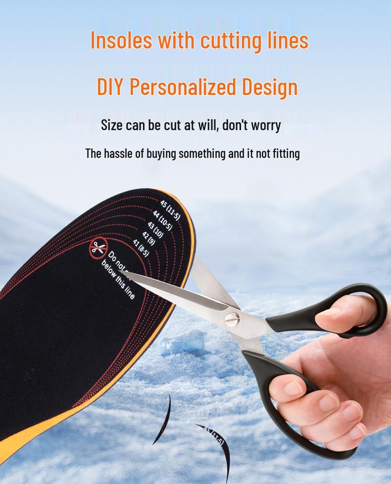 De'ou Te Electric Heated Insoles with APP-Controlled Temperature & USB Charging for Winter Warmth