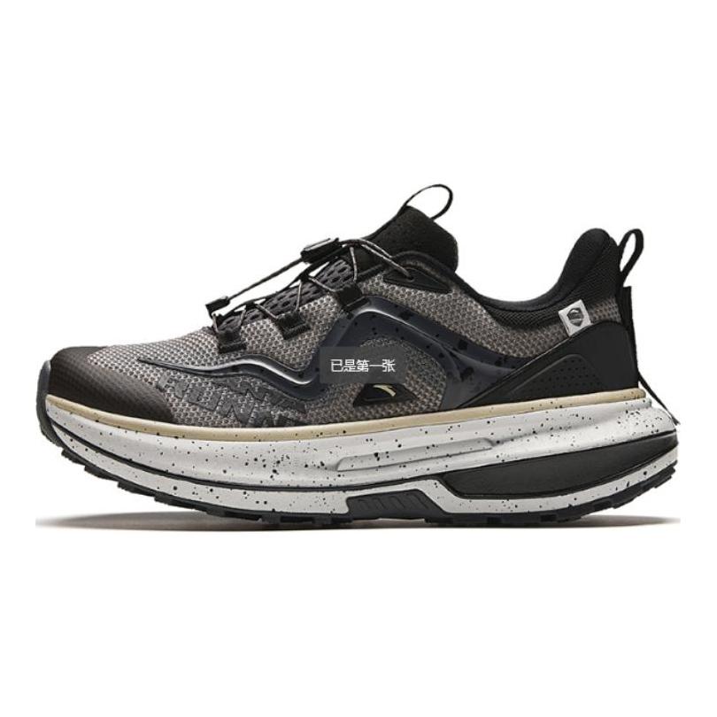 Anta Comfortable Non-Slip Shock Absorbing Low-Top Running Shoes Men sneakers Gray Black 112425572-6