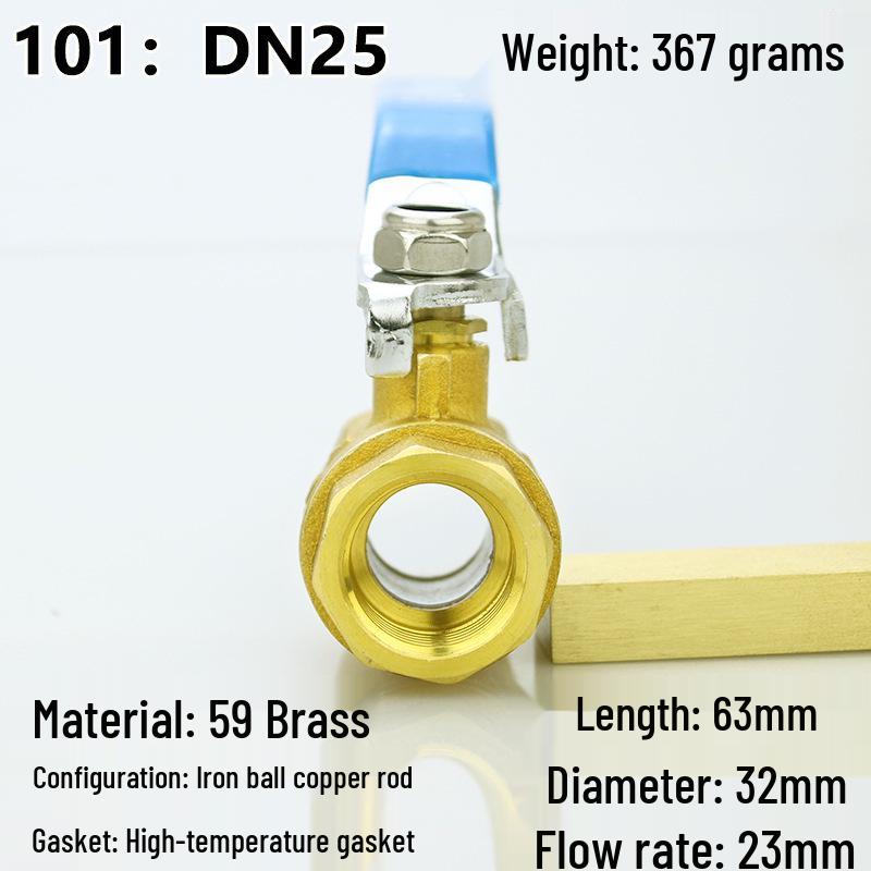 4-Point DN15 & 6-Point DN20 All-Copper Ball Valve, High-Temp Resistant, 1-Inch & 2-Inch, for Tap Water.