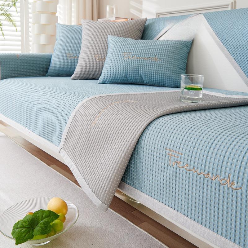 

Летняя подушка для дивана из ледяного шелка. Летний коврик. Прохладный коврик. Летний чехол для дивана. Нескользящий чехол для подушки с прямым рядом. 70*70cm