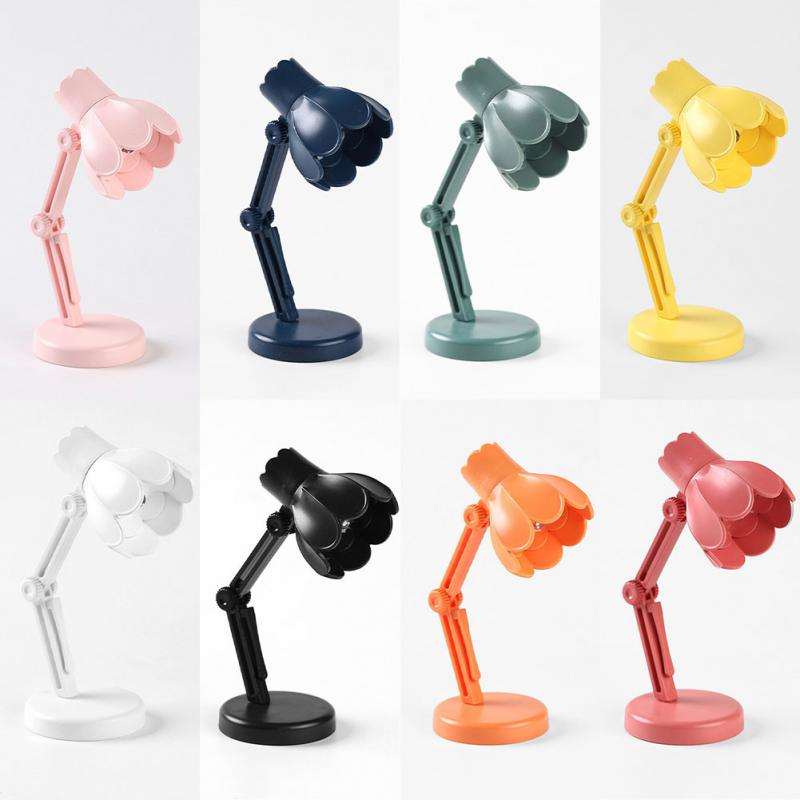 Tischleselampe 2023 Neue Schlafzimmerdekor Faltbare Buchbeleuchtung Mini-Nachtlampe Süßes warmes Licht Kreatives Blumenlicht