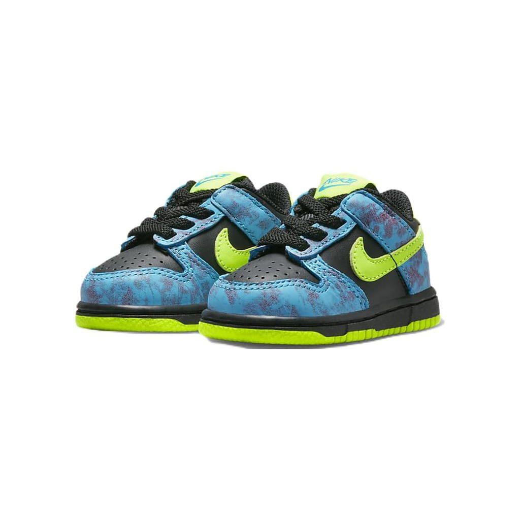 Nike Trampki Dunk Low SE TD Lets Dance Dziecięce Wielokolorowe Czarne Bałtycko-Niebieskie DV1697-900