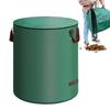 Large Capacity Garden Leaf Bag Branches and Fallen Leaves Collection Bag Dark Green PP Woven Reusable Plant Garbage Bag Supplies