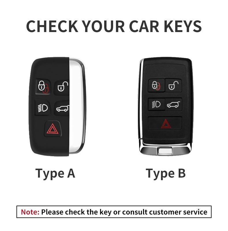 Fit For Land Rover Range Rover Sport Evoque Freelander Fit For Jaguar Xf Xj Xe Xjl Xf Genuine Leather Auto Smart Key Fob Case Key Ring Auto