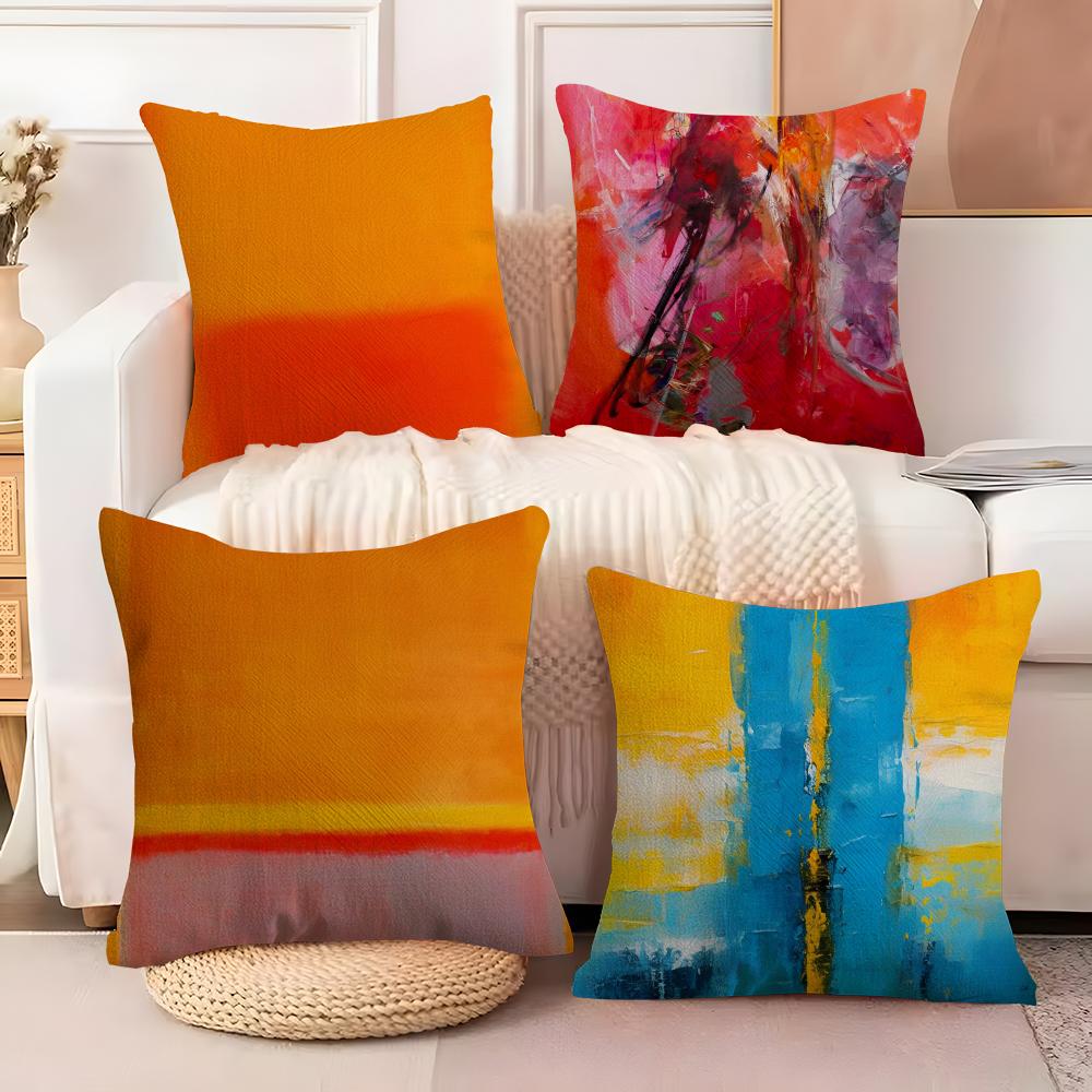 Mark Rothko Pillow Case Silky Elegant Comfort Sofa Bed Invisible Zipper