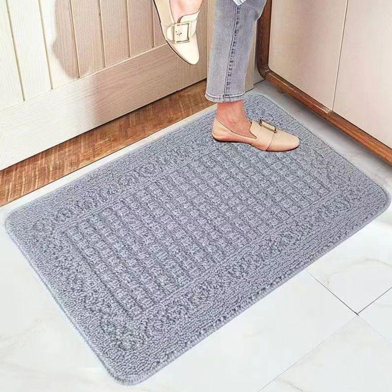 Semi-Circular Non-Slip Water-Absorbing Doormat - Wear-Resistant Floor Mat for Bedroom or Entrance Hall.