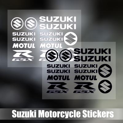 For Suzuki Motorcycle Decal Set Reflective Vinyl Helmet Emblem Kit for Gsxs 600 750 1000 Body Logo Stickers Vehicle Decor 1set