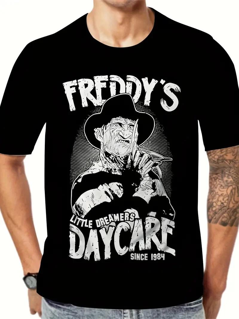 Freddy s Daycare Men s Graphic T-Shirt - Black Men s Large XL