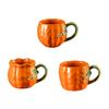 Taza de Café de Calabaza de Temporada con Asa de Hoja, Vajilla de Otoño para Servicio de Té, Latte, Adorno de Mesa Festivo para Uso en Casa
