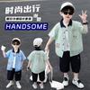 Boys' Shirt Set Summer Thin Edition 2026 New Handsome and Fashionable Baby Summer Clothes Children's Short Sleeve Two Piece Set