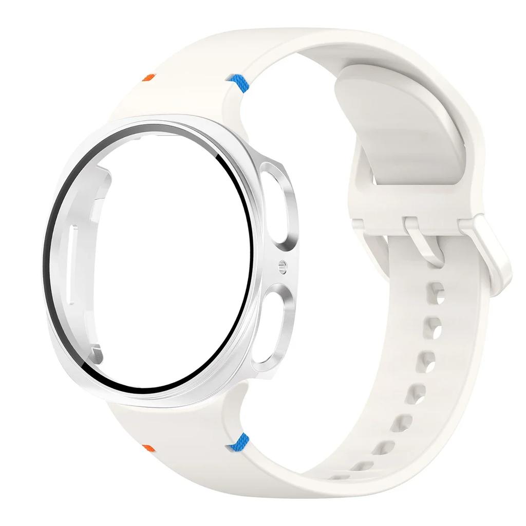 NEW Case+Silicone Strap For Samxung Galaxy Watch 8 40mm 44mm Smart Watch Bracelet Original WristBand PC Protector Watch8 Cover