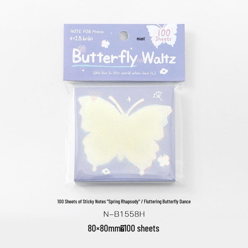 Spring Rhapsody Sticky Notes – 100 Sheets: Artistic Fresh Notes for Student Messages and Reminders