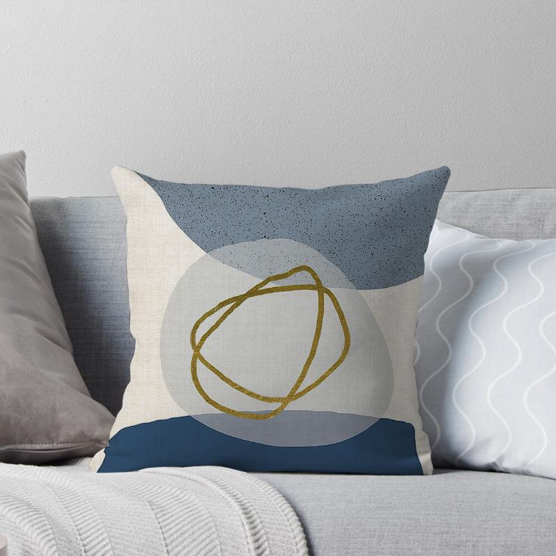 Haus Dekorativ Zuhause Kissenbezug für Sofa Kissenbezug 45*45 Nordisch 40*40cm 40x40cm 50x50 Wohnzimmer abstrakt 60x60 grau Boho