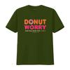 Donut Worry God Will Make You Whole Funny Religious Womens T Shirt Black Vintage Washed Soft Casual Homme Streetwear Slightly