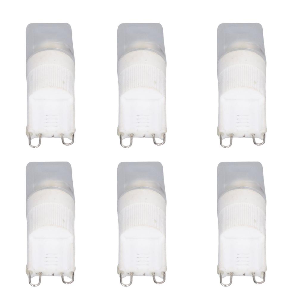 6pcs G9 LED Bulb Energy Saving General Standard Interface 360 Degrees Heat Dissipation Cold White Light