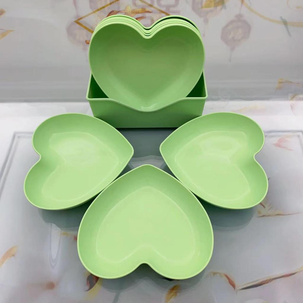 Heart-shaped Bone China Snack & Peel Plate