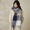 Autumn and Winter Imitation Cashmere Plaid Scarf Women's Fashion Versatile Thickened Warm Scarf Korean Version Couple Outer Shawl