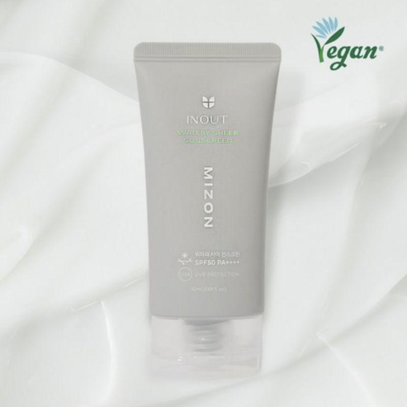 MIZON In-Out Watery Sun Cream Sheer Sunscreen SPF50+ PA++++ 50ml 1pcs