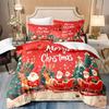 Comforter Merry Christmas Bedding Set 3D Printed Soft Single Double Size Bed Set Christmas Home Decorations