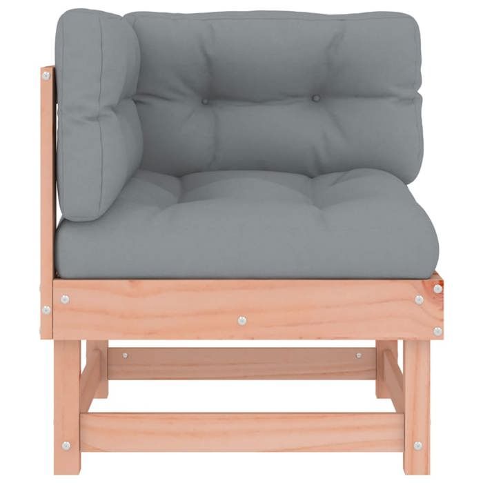VidaXL Canapé d'angle avec coussins bois massif douglas, canapé de jardin, canapé d'extérieur, canapé de patio, sofa de 825427