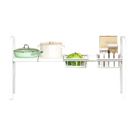 Retractable Storage Rack Anti-Corrosion Strong Load-bearing Bathroom Under-Sink Expandable Heavy Duty Metal