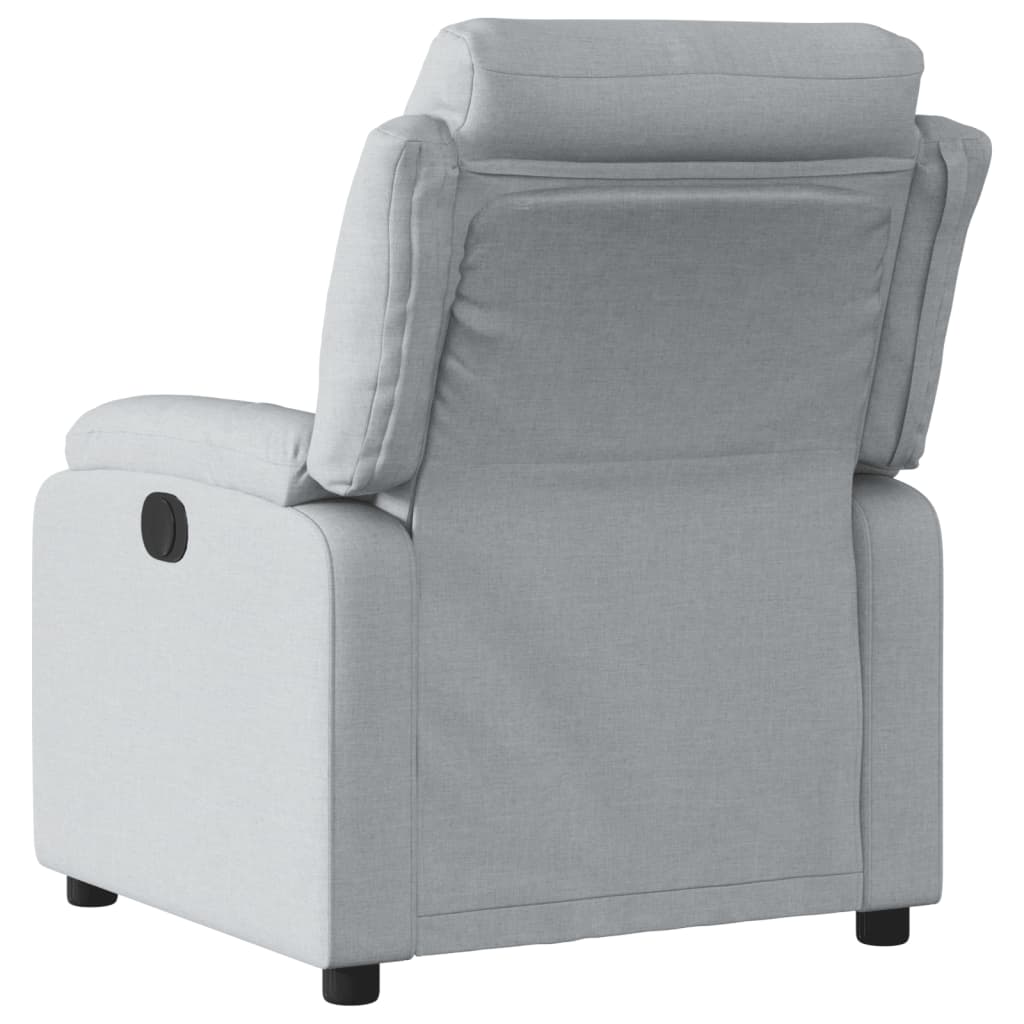 Relaxation Armchair Light Grey Fabric