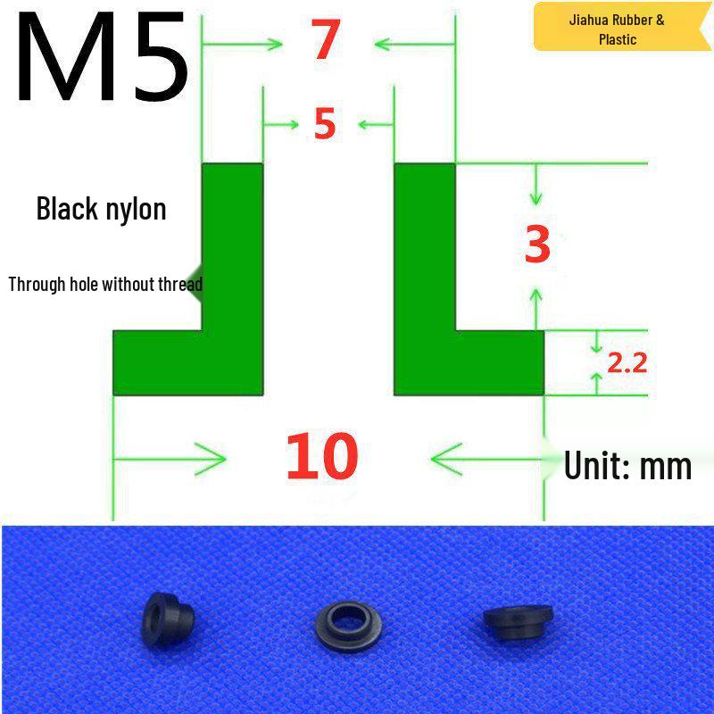 T-förmige Nylon-Dichtungsscheibe M3-M35 Gewinde Isolierabstandshalter