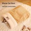 Warm Cat Sleeping Bag Fluffy Feel Thickened Winter Pet Pocket Type Quilt Bed Kitten Puppy Soft Comfortable Nest Pet Supplies