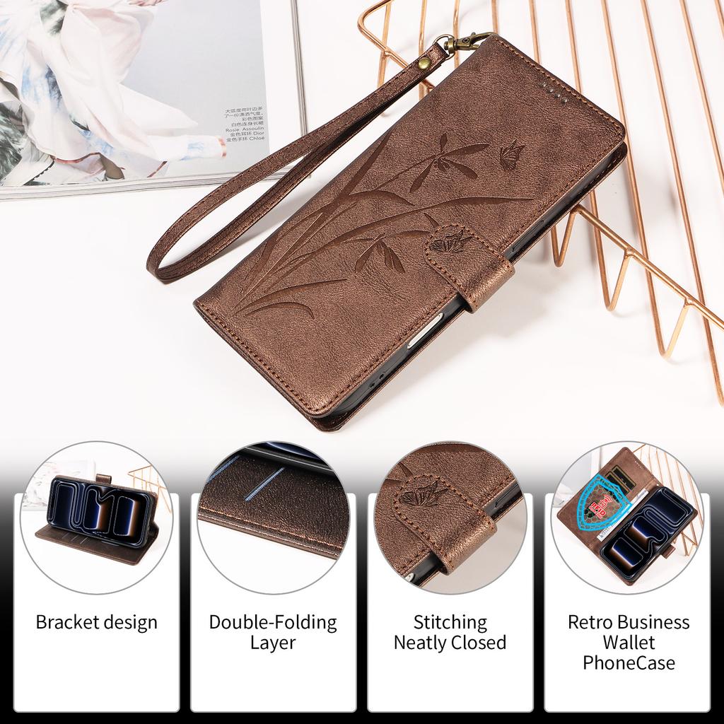 For iPhone 17 Flip Case for iPhone 16 15 14 Plus 13 12 17 Pro Max 17E 16E Cases Flower Leather Wallet Back Cover Card Holder