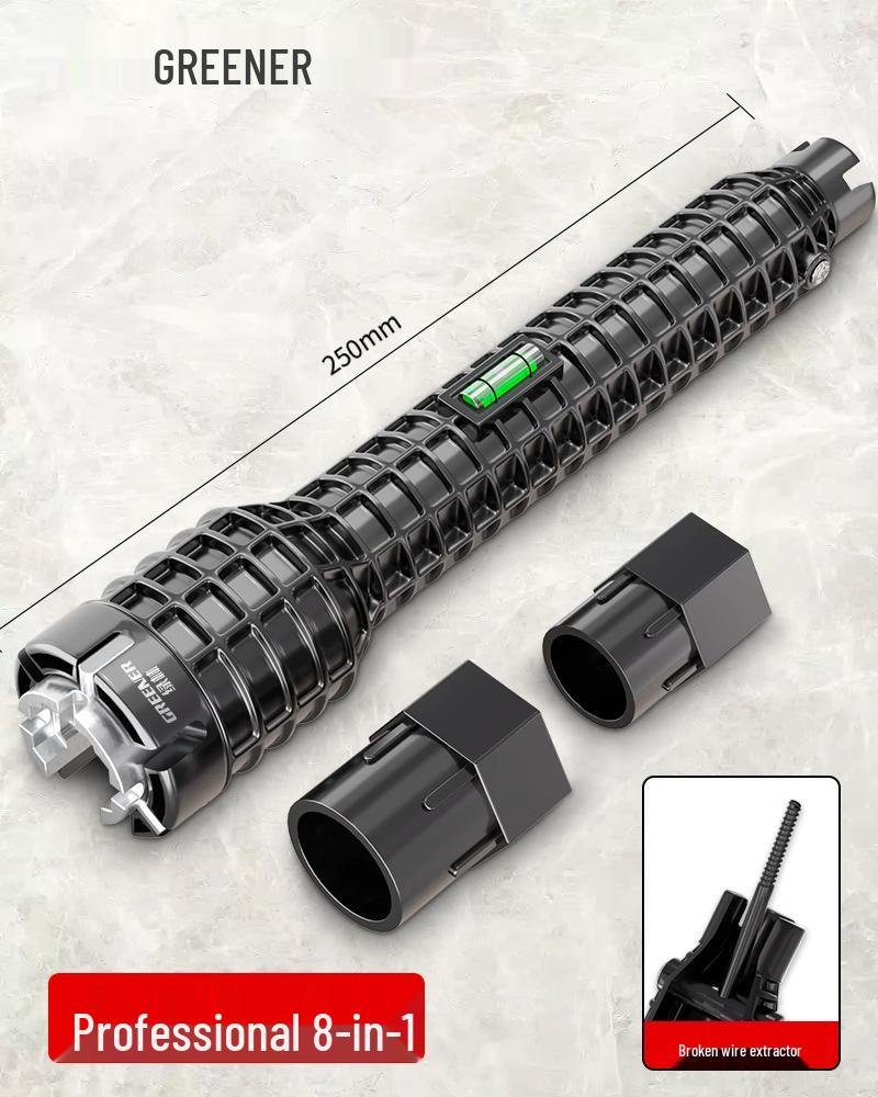 Universal 8-in-1 Sink Wrench: Multifunctional Tool for Water Pipe and Faucet Installation