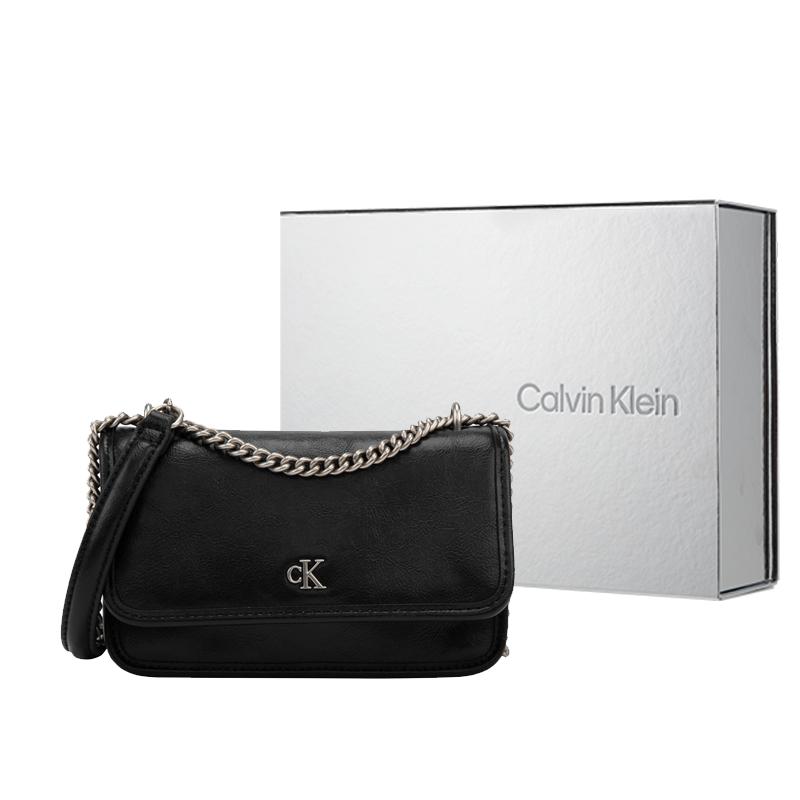 Calvin Klein Casual Minimalist Fashion Synthetic Material Shoulder Bag Medium Women Bags Space-Black 4K3085G-UB1