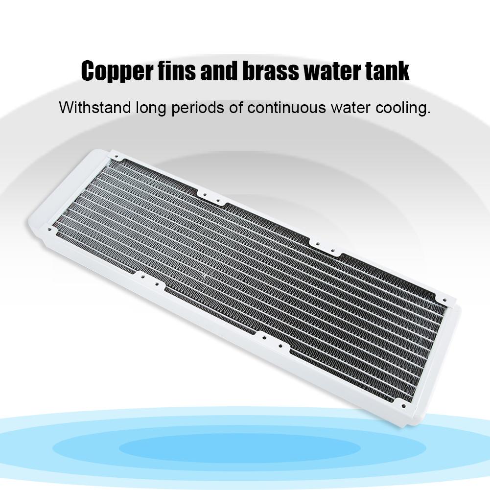 White Copper PC Heat Sink Water Cooling Radiator 360mm for Industrial Instruments