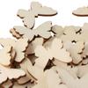 100pcs Unfinished Unfinished Wooden Cutouts Wooden Blank Wood  Home Party