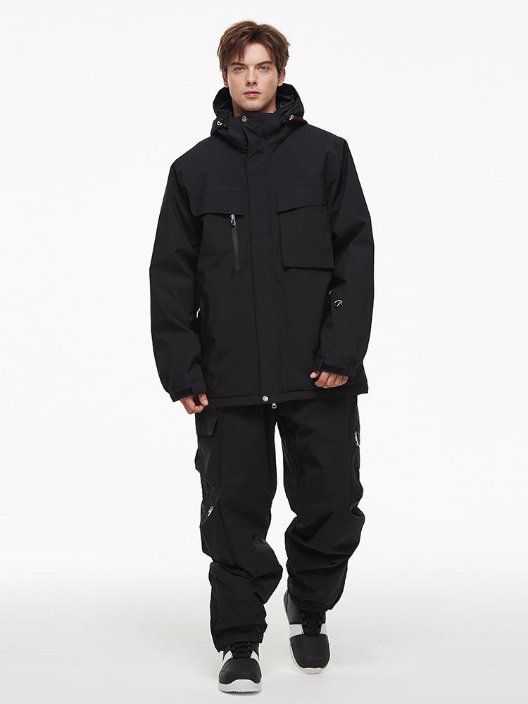 Women's and Men's Waterproof Ski Jacket and Pants Set - Winter Warmth for Single/Double Board Skiing.