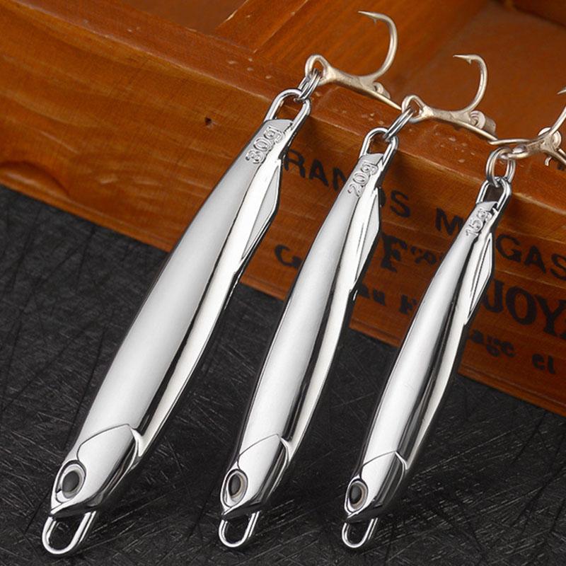 5Pcs/Pack Electroplated Iron Plate Bait 15g 20g 30g Road Sub Bait Sea Fishing Fake Bait Rotating Sequin Mackerel Bait