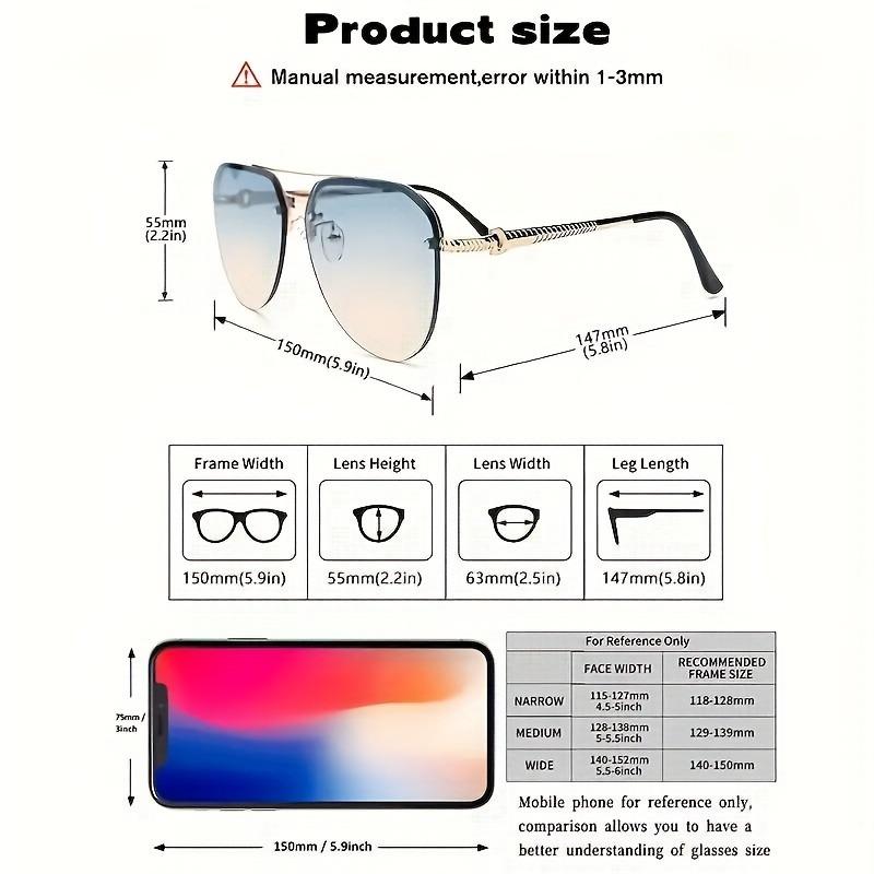 Classic Double Beam Half-Frame Pilot Fashion Glasses for Driving & Adventures