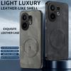 For vivo S30 Pro mini/vivo X200 FE Case Simple Stylish Magnetic Suction Luxury PU Leather Skin-friendly Anti-drop Back Cover