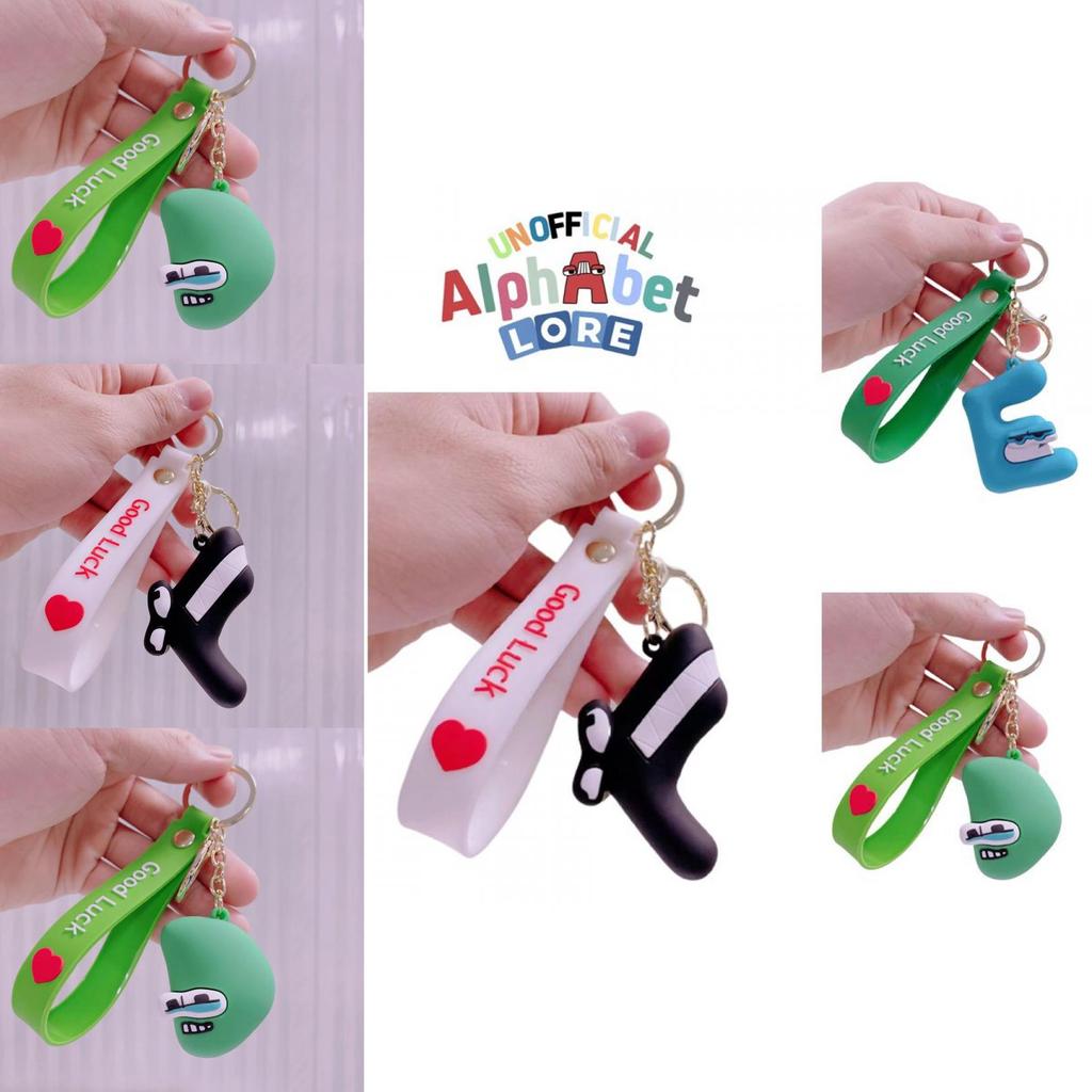 Alphabet Lore Keychain Figures Toy Kids Cute Pvc Soft Glue Bag Pendant Xmas Decor