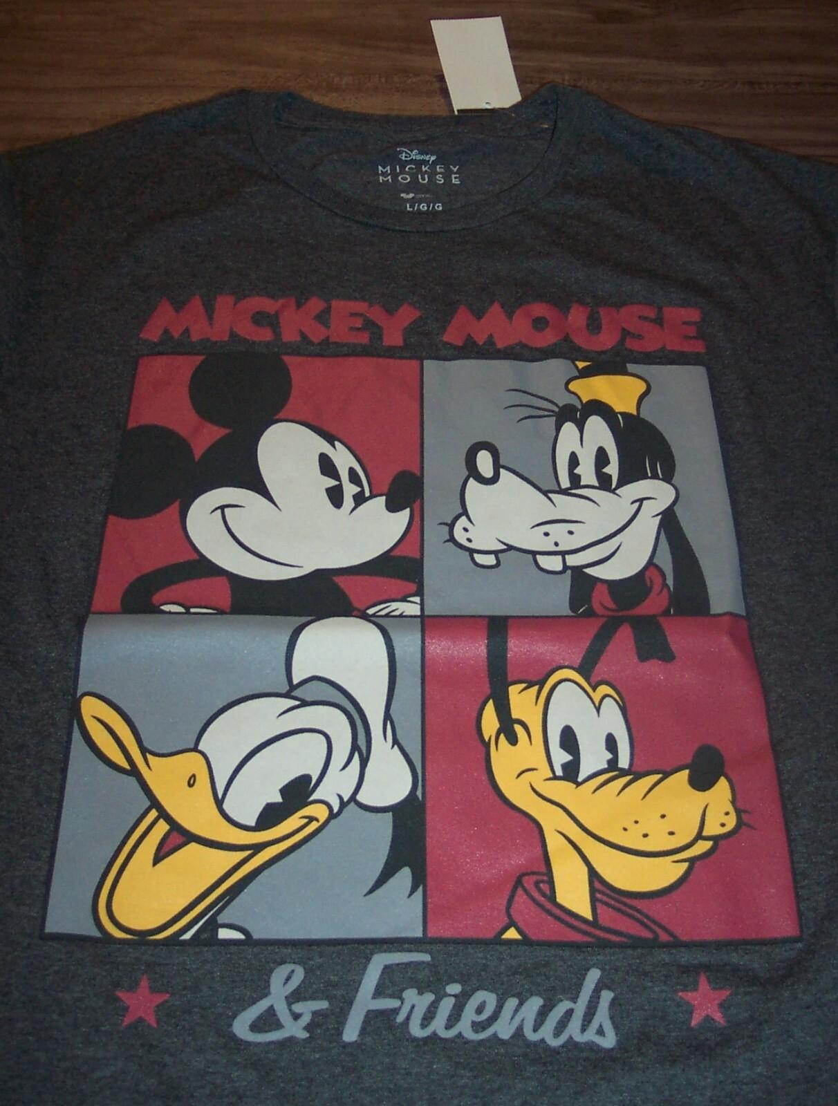 WALT DISNEY MICKEY MOUSE GOOFY DONALD DUCK PLUTO T-shirt MEDIUM NEW w TAG XL