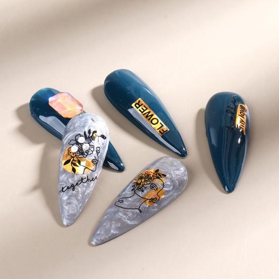 Manicure Decal Easy To Apply Lightweight Paper Black Bronzing Manicure Sticker Decal for