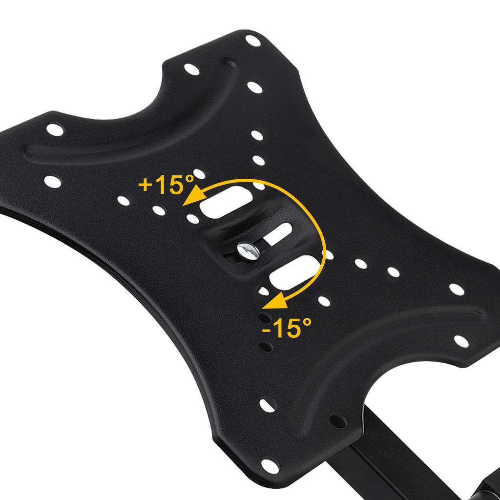 Universal Adjustable TV Wall Mount Bracket 35KG Load Capacity 15 Degree Tilt Design Fit 14-42 Inch LCD LED Flat Screen Monitor