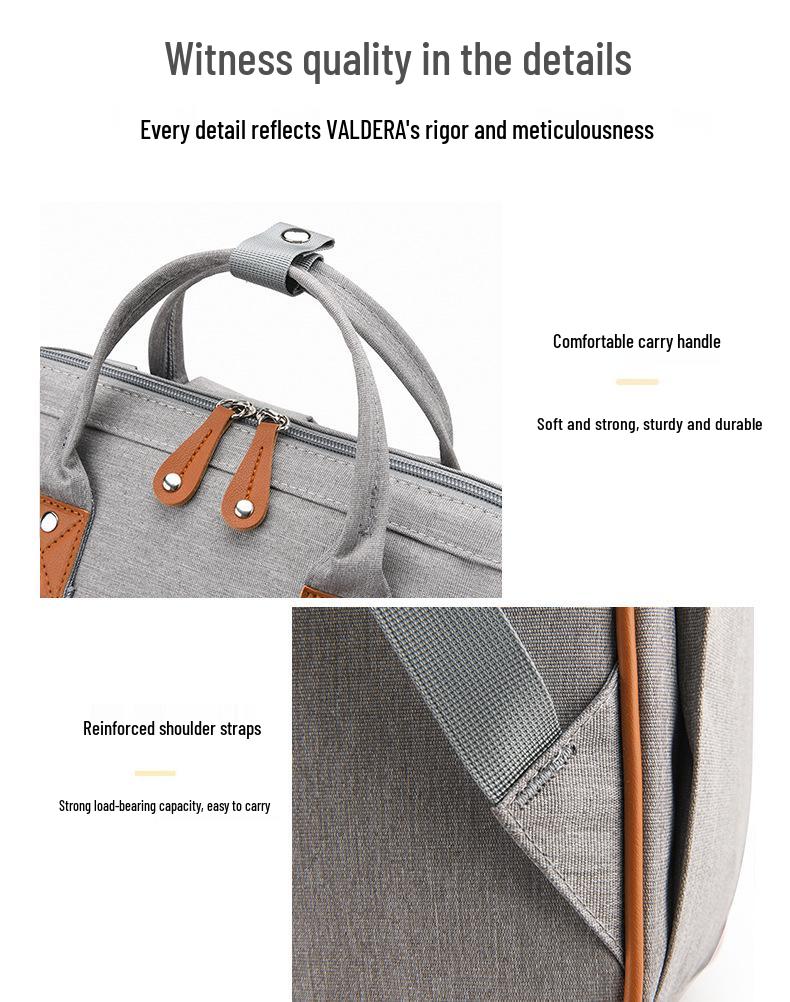 2024 High-End Winter Mommy Backpack: Wet & Dry Separation, Large Capacity, Double Shoulder, Perfect for Outings with Baby.