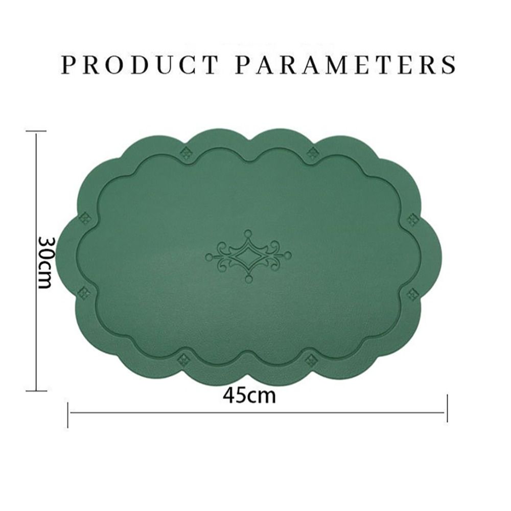 Retro Faux Leather Dinner Mat Oil-resistant Waterproof Placemat Nordic Style Thermal Insulation Mat Dining Table
