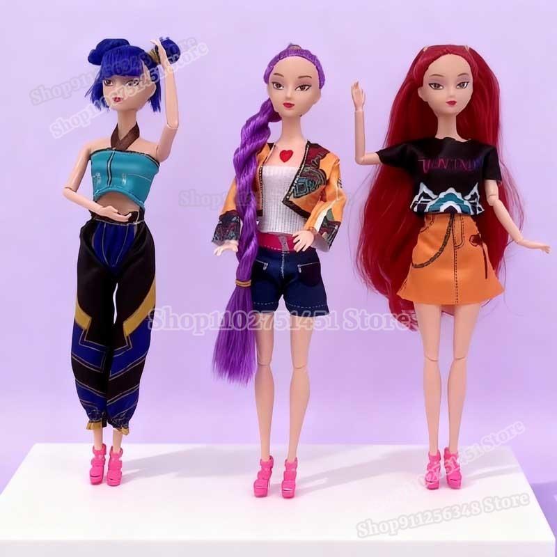 Cartoon Anime K-pop Demon Hunters Doll Kawaii Vinyl Toys Rumi Mira Zoey Action Figures Fans Ornaments Christmas Room Decoration