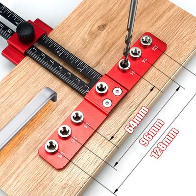 Woodworking Drilling Locator Doweling Jig Hole Locator Drawer Cabinet Handle Installation Hole Puncher Drilling Guide Locator